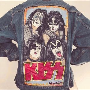 Hand painted vintage KISS jacket